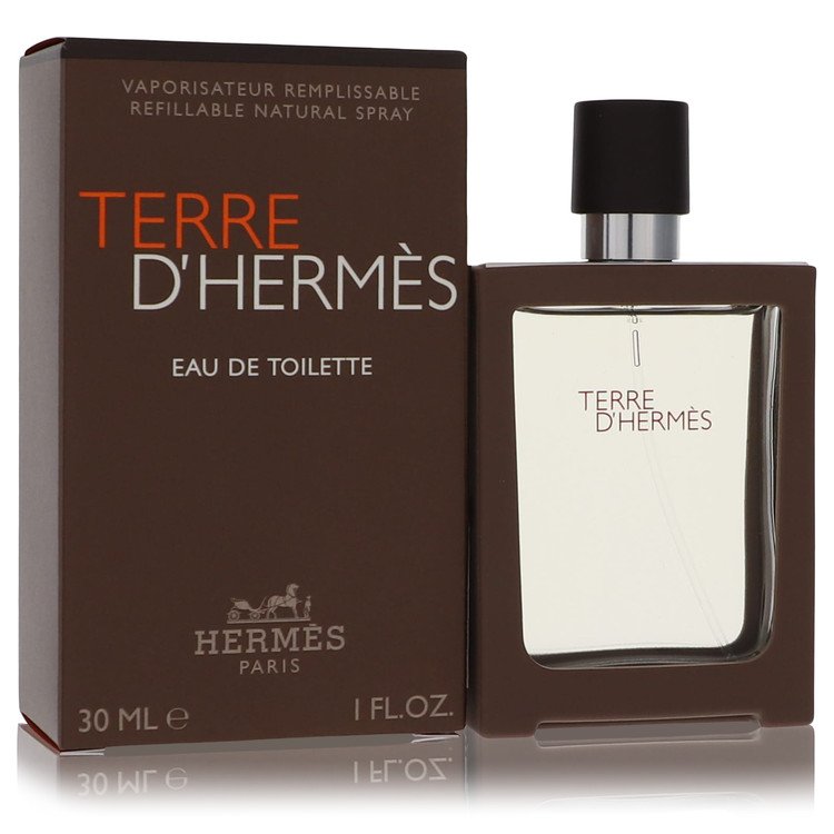 Terre D’Hermes by Hermes Eau De Toilette Spray Spray Refillable 1 oz for Men